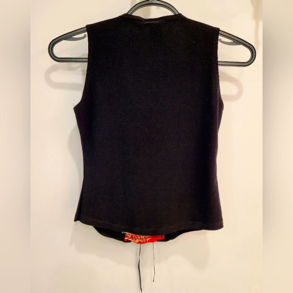 Renaissance Vovo Corset Style Black Sleeveless Top - Picture 2 of 5
